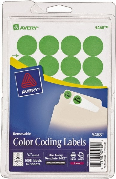 AVERY - Blank Shipping Label - 3/4" High x 3/4" Wide - Exact Tooling