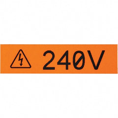 Panduit - 7,600mm Long x 1" Wide, Vinyl, Preprinted Tape Refills - White Background, Self Adhesive, Character 6 - Exact Tooling