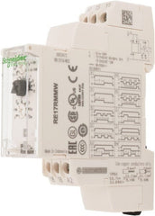 Schneider Electric - 100 hr Delay, Multiple Range SPDT Time Delay Relay - 8 Contact Amp, 12 to 240 VAC/VDC, Selector Switch - Exact Tooling