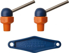 Loc-Line - 1/8" Hose Inside Diam, High-Pressure Coolant Hose Nozzle - NPT, for Use with Loc-Line Modular Hose System, 2 Pieces - Exact Tooling