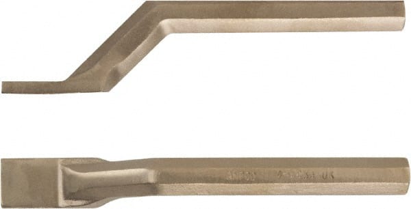 Ampco - Stiff Aluminum Bronze Alloy Bent Scraper - 1" Blade Width - Exact Tooling