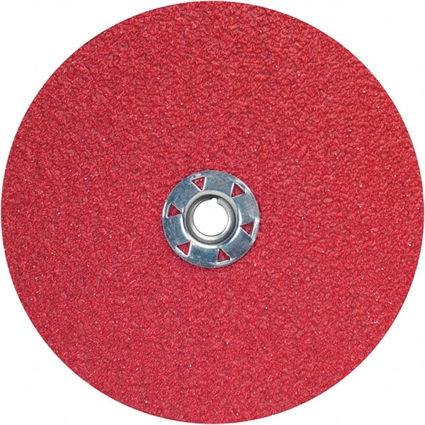 Norton - 7" Diam 5/8-11 Threaded Hole 50 Grit Fiber Disc - Ceramic Alumina, 8,600 Max RPM - Exact Tooling