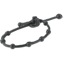 Interstate - 8" Long Black Rubber Standard Cable Tie - 10 Lb Tensile Strength, 2" Max Bundle Diam - Exact Tooling