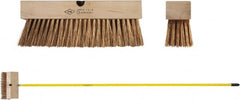 Ampco - 12" General Purpose Phosphor Bronze Push Broom - 2-1/2" Bristle Length, Wood Block, Threaded Handle Connection, Handle Sold Separately - Exact Tooling