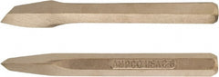 Ampco - 12" OAL x 3/4" Blade Width Nonsparking Diamond Point Chisel - 3/4" Tip - Exact Tooling