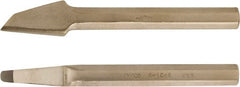 Ampco - 8" OAL x 1/2" Blade Width Nonsparking Groove Chisel - 1/2" Tip - Exact Tooling