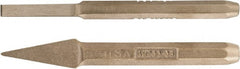 Ampco - 8" OAL x 1/2" Blade Width Nonsparking Cape Chisel - 1/2" Tip - Exact Tooling