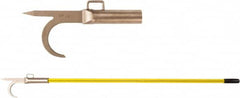 Ampco - 3 Lb Head Pike Pole with Hook - 96" OAL, 81" Long Handle, Fiberglass Straight Handle, 15" Long Head - Exact Tooling