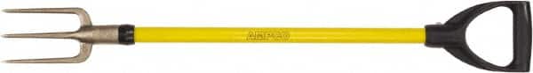 Ampco - Guncotton Fork with 29" Straight Fiberglass Handle - 6" Blade Width, 3 Tines, 9-1/2" Tine Length - Exact Tooling