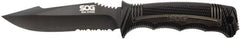 SOG Specialty Knives - 4-29/32" Long Blade, AUS-8 Stainless Steel, Partially Serrated, Fixed Blade Knife - 9.6" OAL, Includes Sheath - Exact Tooling