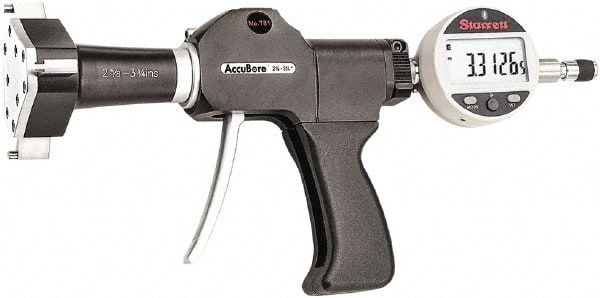 Starrett - Electronic Bore Gages Type: Pistol Grip Electronic Bore Gage Minimum Measurement (Decimal Inch): 2.6250 - Exact Tooling