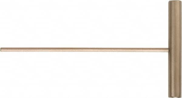 Ampco - 1/8" Hex, T-Handle, Nonsparking Hex Key - 6" OAL, Beryllium Copper Alloy & Nickel Aluminum Bronze, Inch System of Measurement - Exact Tooling