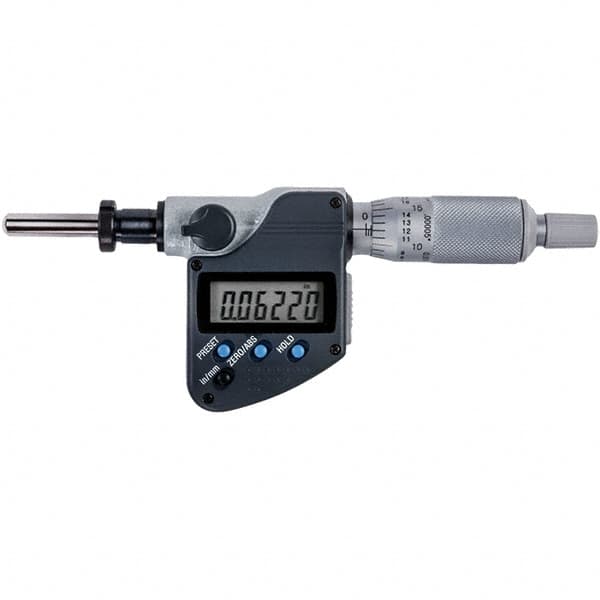 Mitutoyo - Electronic Micrometer Heads Minimum Measurement (Inch): 0 Minimum Measurement (mm): 0.00 - Exact Tooling