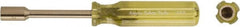 Ampco - 3.5mm Solid Shaft Nonsparking Nutdriver - Plastic Handle, 8-1/2" OAL - Exact Tooling