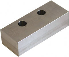 5th Axis - 5" Wide x 1" High x 1.92" Thick, Flat/No Step Vise Jaw - Soft, Steel, Manual Jaw, Compatible with V552M/V562M Vises - Exact Tooling