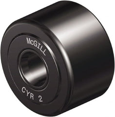 McGill - 1/2" Bore, 1-3/4" Roller Diam x 1" Roller Width, Steel Yoke Cam Follower - 6,385 Lb Dynamic Load Capacity, 1-1/16" Overall Width - Exact Tooling