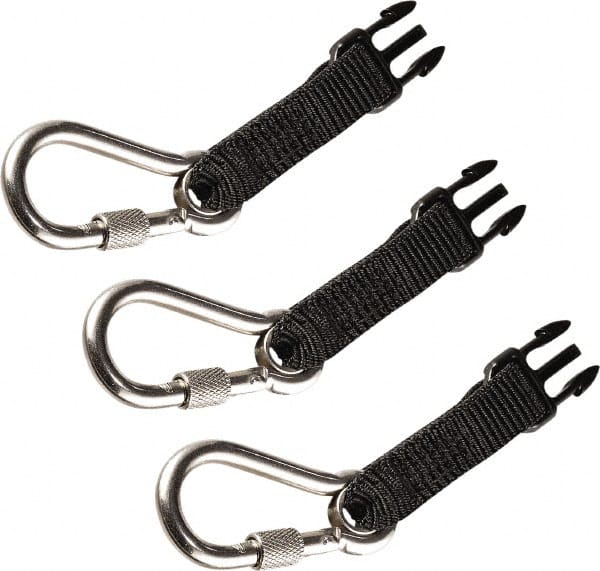 Ergodyne - 0.5' Long, 1 Lb Capacity, 0 Leg Quick Connect Harness Carabiner - Technora Cord, Carabiner Anchorage Connection - Exact Tooling
