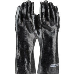 ‎58-8040R Coated Supported Gloves - ProCoat - Supported PVC - Interlock Lined - Black - Rough Finish - 14 Inch - Exact Tooling