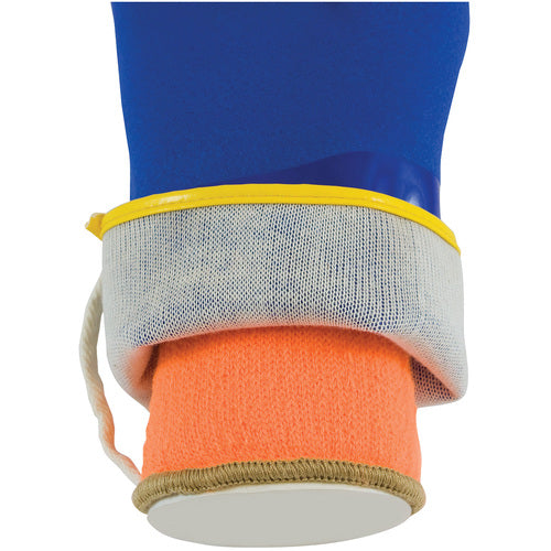 ‎58-8658DL/XL Insulated Seamless - ProCoat Sandy Coated Blue PVC Glove w/ Detachable 7G Terry Liner - 12″L - Exact Tooling