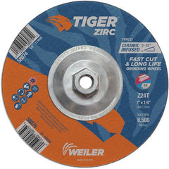 7X1/4 Z24T ZIRC T27 GRIND WHEEL - Exact Tooling