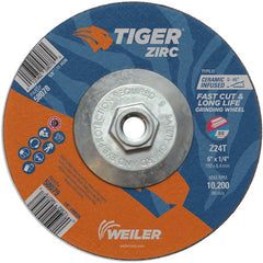 6X1/4 Z24T ZIRC T27 GRIND WHEEL - Exact Tooling