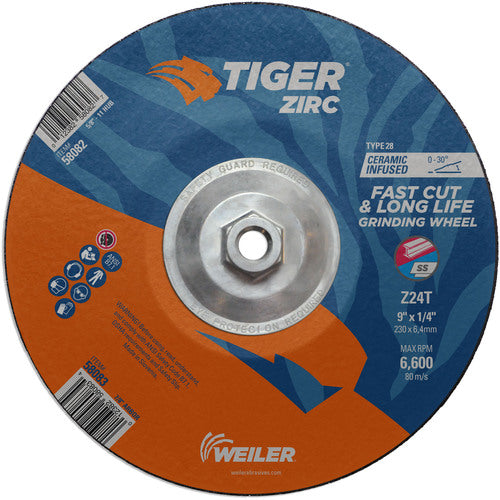 9X1/4 Z24T ZIRC T28 GRIND WHEEL - Exact Tooling