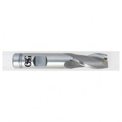 45.0mm Dia. x 4-1/8 Overall Length 2-Flute Square End HSS-CO SE End Mill-Round Shank-Center Cutting-Uncoated - Exact Tooling