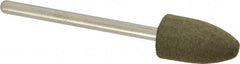 Grier Abrasives - 3/8" Max Diam x 2-1/4" Long, Cone B52, Rubberized Point - Medium Grade, Aluminum Oxide, Mounted - Exact Tooling