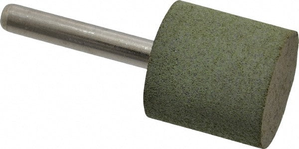 Grier Abrasives - 1" Max Diam x 2-1/2" Long, Cylinder W220, Rubberized Point - Coarse Grade, Aluminum Oxide, Mounted - Exact Tooling
