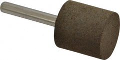 Grier Abrasives - 1" Max Diam x 2-1/2" Long, Cylinder W220, Rubberized Point - Coarse Grade, Aluminum Oxide, Mounted - Exact Tooling