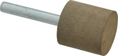 Grier Abrasives - 1" Max Diam x 2-1/2" Long, Cylinder W220, Rubberized Point - Medium Grade, Aluminum Oxide, Mounted - Exact Tooling