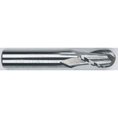 3.5mm Dia. - 51mm OAL - Solid CBD - Bright - Ball Nose SE EM - 2 FL - Exact Tooling