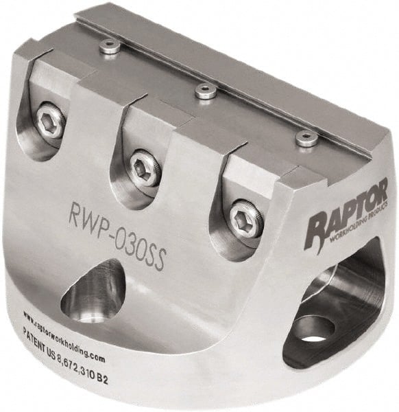 Raptor Workholding - 3/4" Jaw Width, 3" High Dovetail Vise - For Use with 4 & 5 Axis Workholding Systems - Exact Tooling