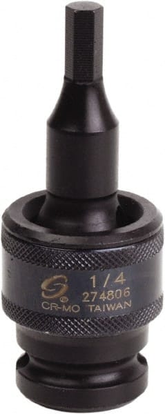 Sunex Tools - 1/2" Drive, 1/4" Impact Hex Bit Socket - Exact Tooling