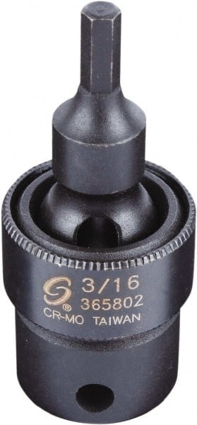 Sunex Tools - 3/8" Drive, 3/16" Impact Hex Bit Socket - Exact Tooling