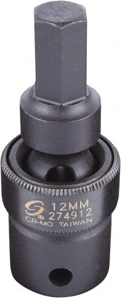 Sunex Tools - 1/2" Drive, 12mm Impact Hex Bit Socket - Exact Tooling