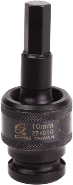 Sunex Tools - 1/2" Drive, 10mm Impact Hex Bit Socket - Exact Tooling