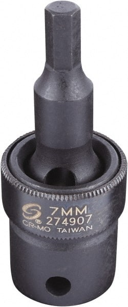 Sunex Tools - 1/2" Drive, 7mm Impact Hex Bit Socket - Exact Tooling