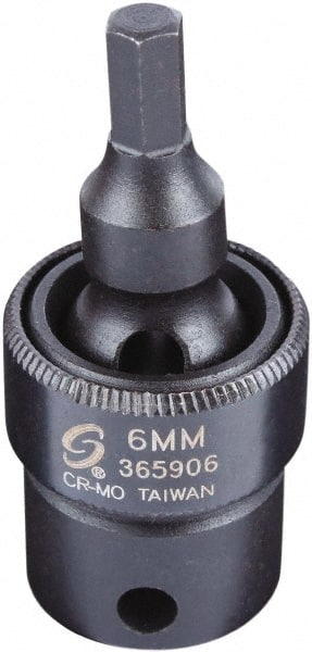 Sunex Tools - 3/8" Drive, 6mm Impact Hex Bit Socket - Exact Tooling