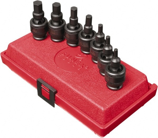 Sunex Tools - 7 Piece 3/8" Drive Inch Impact Hex Bit Socket Set - 3/16 to 1/2" Hex - Exact Tooling