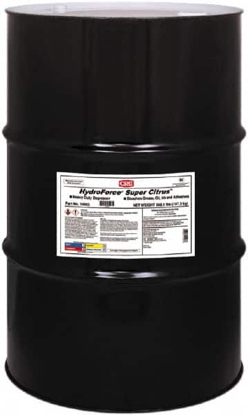 CRC - 55 Gal Drum Cleaner/Degreaser - Liquid, Water Based, d-Limonene, Citrus - Exact Tooling