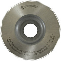Controx - 3.94" Diam x 0.0276" Blade Thickness, 160 Tooth Slitting and Slotting Saw - Arbor Connection, Right Hand, Uncoated, High Speed Steel, Concave Ground - Exact Tooling