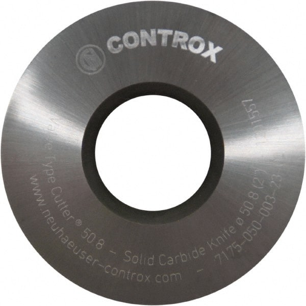 Controx - 2" Diam x 0.1299" Blade Thickness x 3/4" Arbor Hole Diam, 0 Tooth Slitting and Slotting Saw - Arbor Connection, Right Hand, Proprietary Coated, Solid Carbide, Concave Ground - Exact Tooling