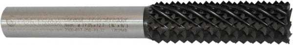 Controx - 17mm Diam, 2" LOC, Plain End, Powdered Metal Diamond Pattern Router Bit - Right Hand Cut, 4-1/2" OAL - Exact Tooling