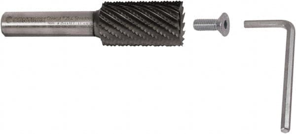 Controx - 17mm Diam, 2" LOC, Plain End, Powdered Metal Diamond Pattern Router Bit - Right Hand Cut, 4-1/2" OAL - Exact Tooling