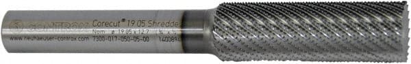 Controx - 17mm Diam, 2" LOC, Plain End, Powdered Metal Diamond Pattern Router Bit - Right Hand Cut, 4-1/2" OAL - Exact Tooling