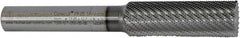 Controx - 17mm Diam, 2" LOC, Plain End, Powdered Metal Diamond Pattern Router Bit - Right Hand Cut, 4-1/2" OAL - Exact Tooling