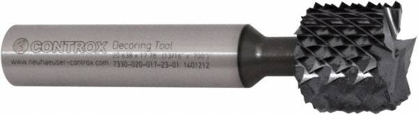 Controx - 13/16" Diam, 0.2" LOC, Square End, Powdered Metal Diamond Pattern Router Bit - Right Hand Cut, 2-45/64" OAL - Exact Tooling