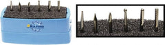 M.A. Ford - 6 Piece, 3mm Shank Burr Set - Solid Carbide, Multiple Head Shapes, 3° Included Angle - Exact Tooling