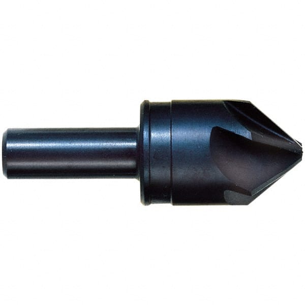 M.A. Ford - 1" Head Diam, 1/2" Shank Diam, 6 Flute 82° High Speed Steel Countersink - Exact Tooling